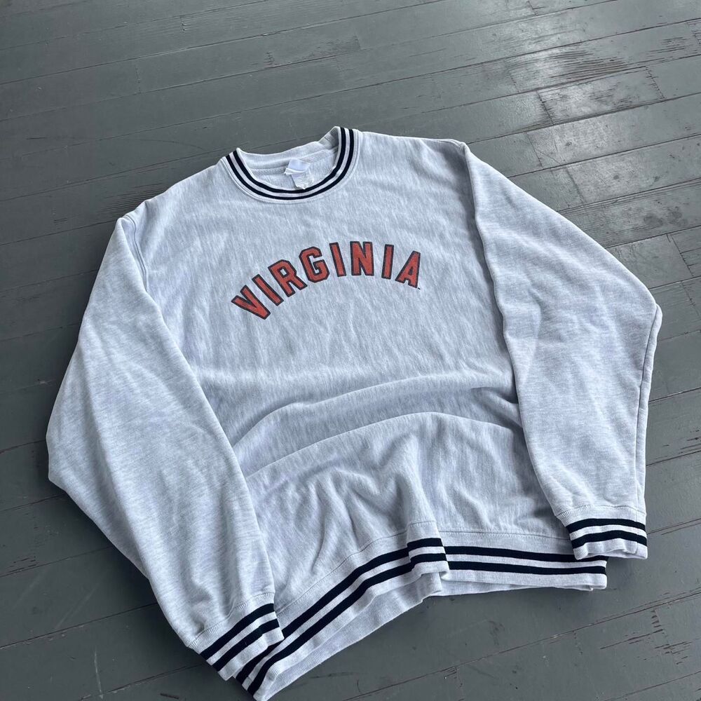 Champion Reverse Weave Ringer Virginia Crewneck Sweatshirt